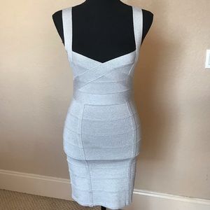 Hot Miami styles silver bandage dress